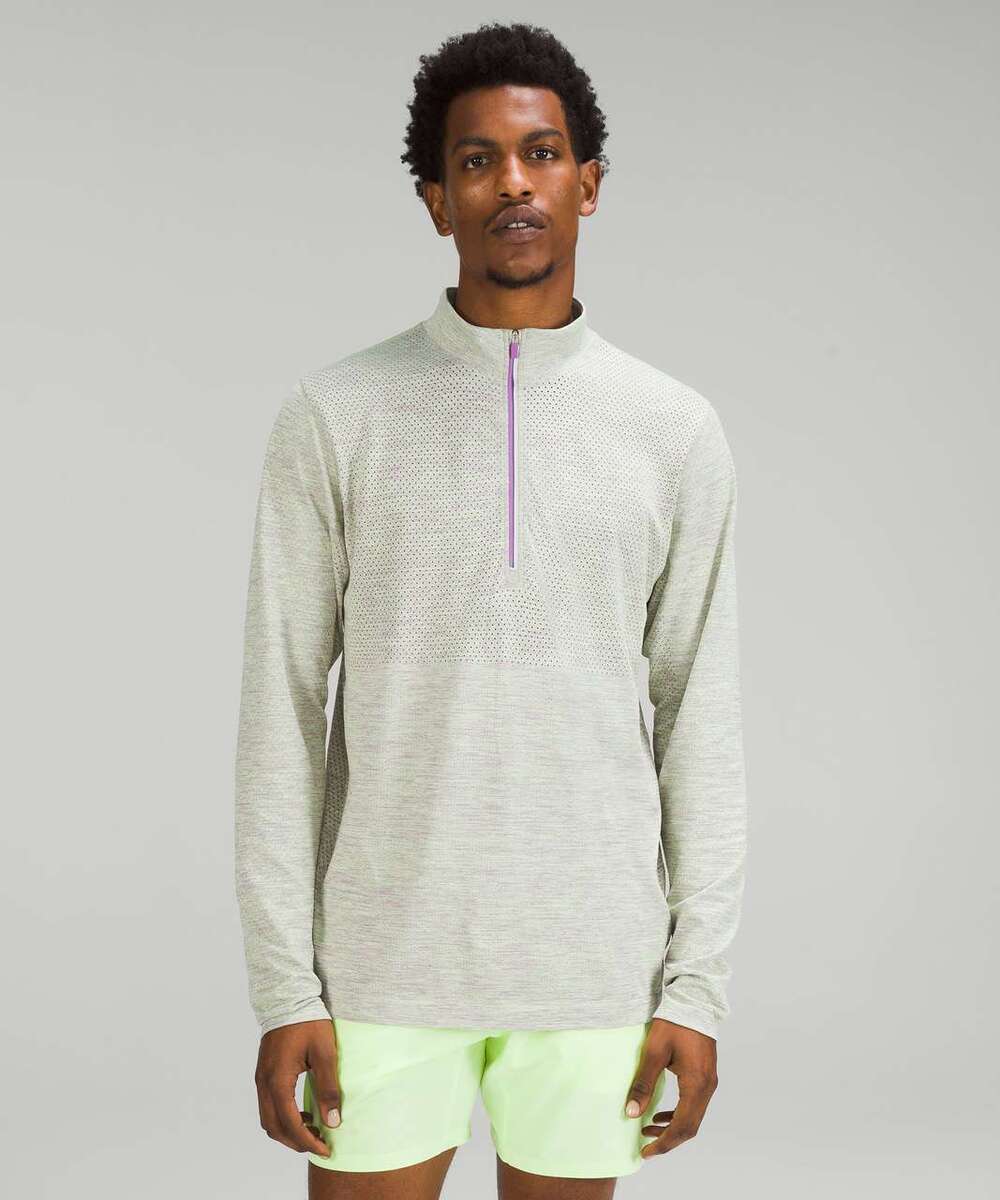 Lululemon Metal Vent Tech Half-Zip Shirt Purple Blossom Light / Faded Zap